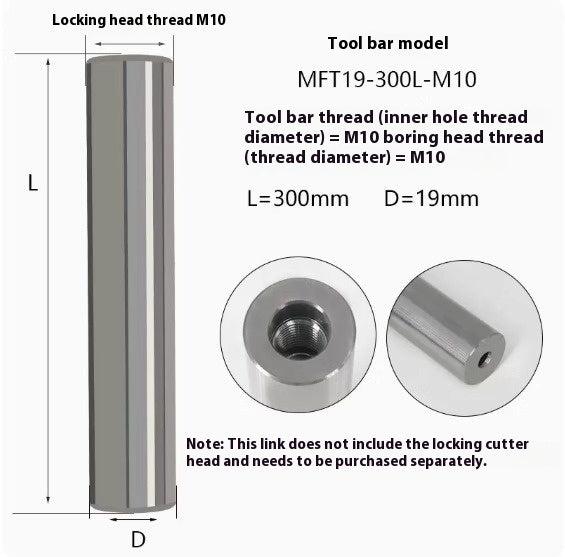 6034 MFT tungsten steel anti-vibration cutter shank lock tooth cutter shank high precision end milling cutter shank monolithic alloy interchangeable carbide head Shandong Denso Pricision Tools Co.,Ltd.